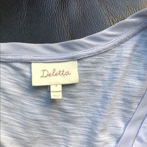 Deletta Amalea peplum top. Lilac. - Picture 3 of 3